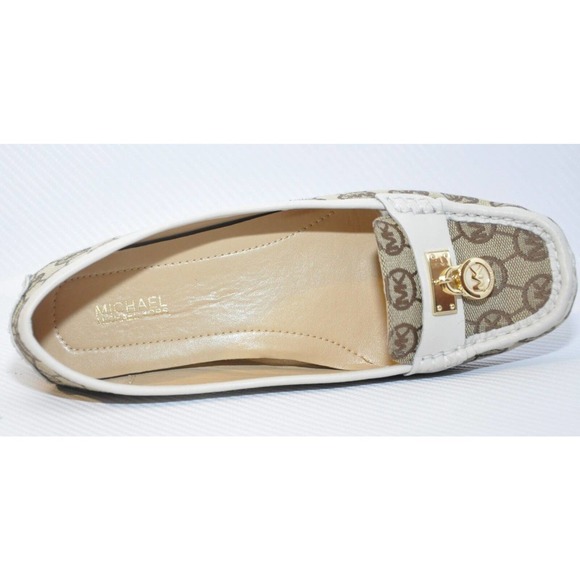 MICHAEL Michael Kors Hamilton Loafer Moc Jacquard Khaki/Vanilla 6.5 New - Picture 7 of 9